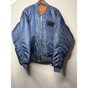 Vintage Rothco Black Orange Military Bomber Puffy Reversible XXL EUC Jacket Coat